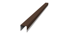 Планка вертикальная обратная для забора жалюзи Palermo 0,45 PE RAL 8017 шоколад (2,5м)