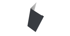 Нащельник для калиток и ворот 25х35 жалюзи Milan, Tokyo, Palermo 0,5 Satin RAL 7024 мокрый асфальт (L2,0)