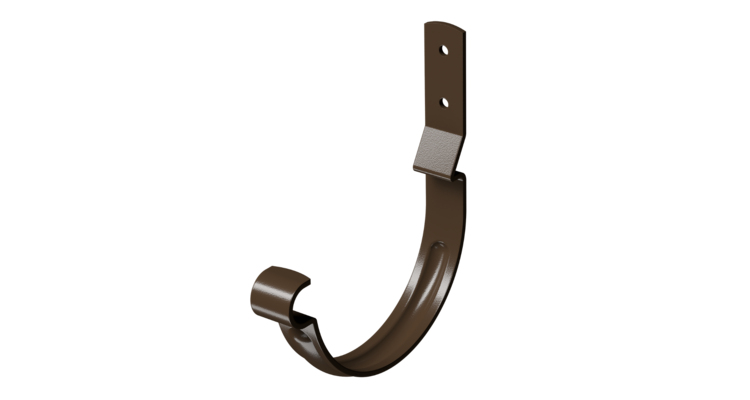 Карнизный крюк для желоба короткий (гнутый) Stal Standard, коричневый
