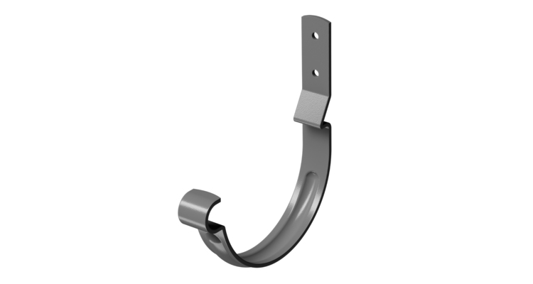 Карнизный крюк для желоба короткий (гнутый) Stal Standard, темно-серый