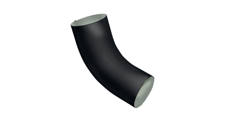 Колено 60 град GL PE Matt 90 мм RAL 9005 черный