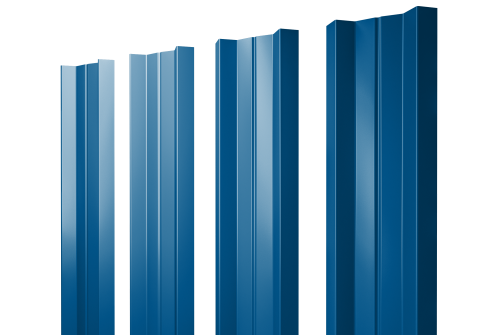 Штакетник М-образный А с прямым резом 0.45 PE RAL 5005 сигнальный синий